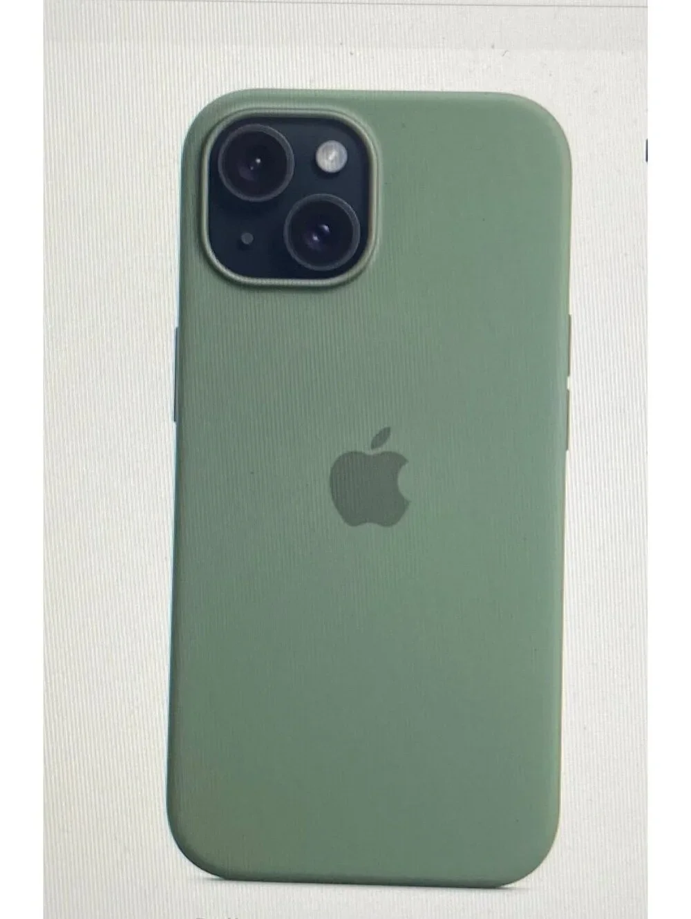 Apple Silicone Case for iPhone 15 Cypress Green
